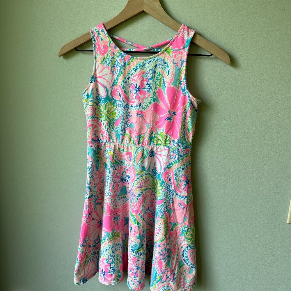 Lilly Pulitzer Girls Dress with Criss Cross Back, Size 10